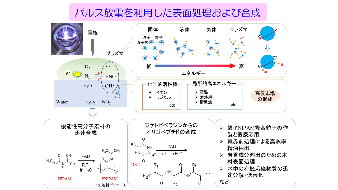 パルス放電を利用した表面処理および合成